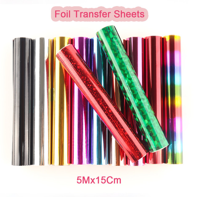 1 Roll 5Mx15CM Heat Activated Foil Hot Stamping Foil Paper Glimmer Foil  Holographic Heat Foil Transfer Sheets for DIY Crafts - AliExpress